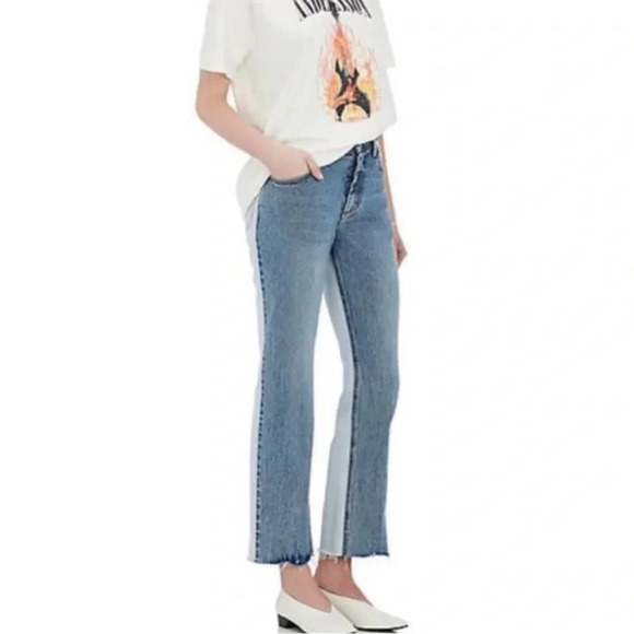 Andersson Bell 2 Tone Memphis Crop Jeans - Picture 1 of 12